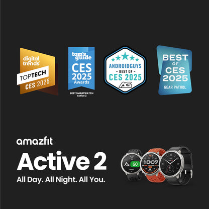 Amazfit Active 2 Premium Smart Watch 1.32" Sapphire Glass, GPS, iOS/Android