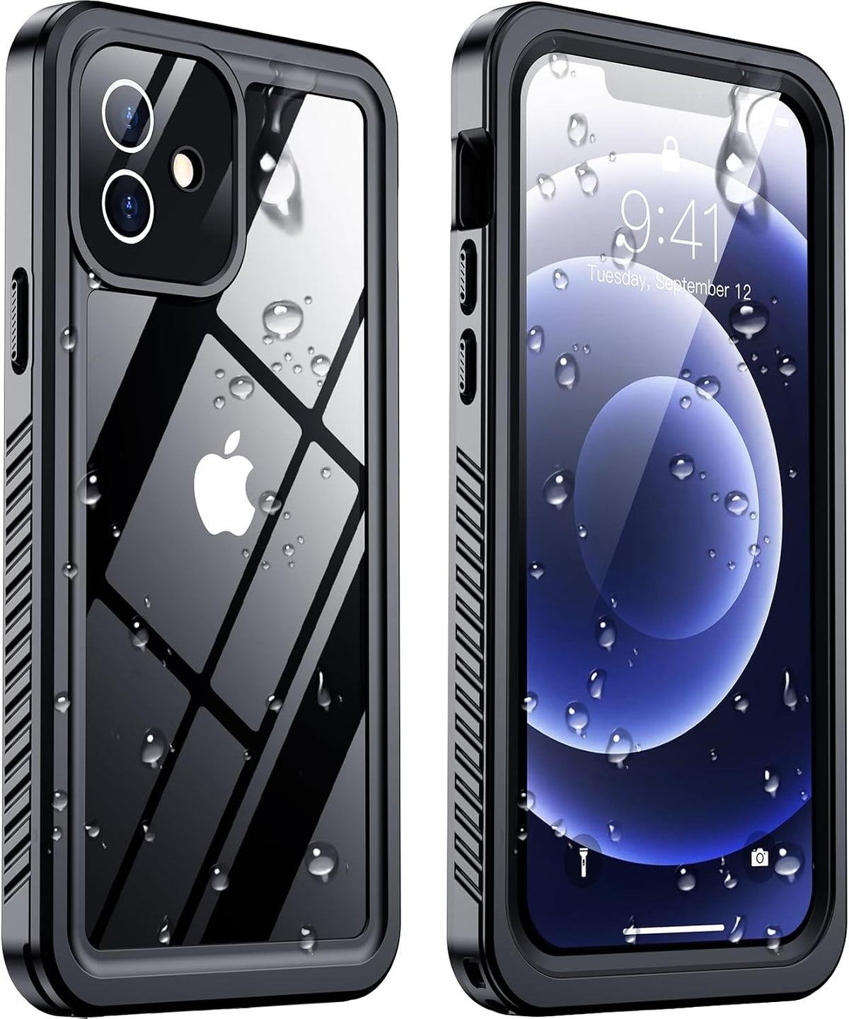 Temdan Compatible with iPhone 17 Pro Case,Waterproof Built-in Screen & Camera Protector IP68 Underwater Full Body 17FT Military Dropproof Shockproof Phone Case 6.3"-Blue/Clear