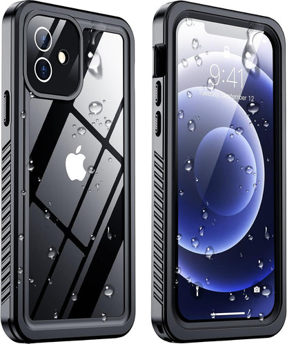 Temdan Compatible with iPhone 17 Pro Case,Waterproof Built-in Screen & Camera Protector IP68 Underwater Full Body 17FT Military Dropproof Shockproof Phone Case 6.3"-Blue/Clear