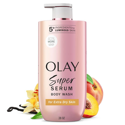 Olay Super Serum Body Wash for Women, For Extra Dry Skin, 28 fl oz