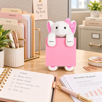 Dog Pop-Up Sticky Note Dispenser for 3x3 in Notes, Black & White