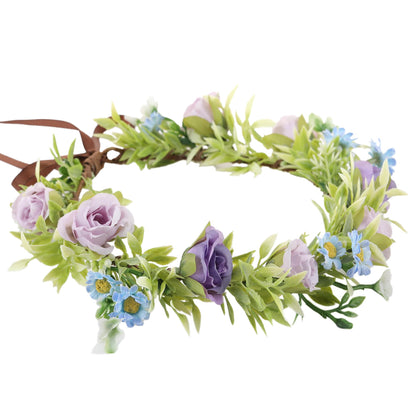 Pink Bohemian Flower Crown, Fairy Babys Breath Flower Headband