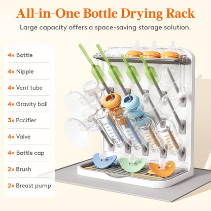 Lifewit 10-Hooks Baby Bottle Drying Rack for Countertop, BPA Free