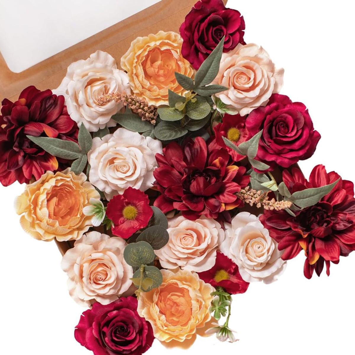 Fall Artificial Flowers DIY Bouquet Combo Faux Rose for Home Decor