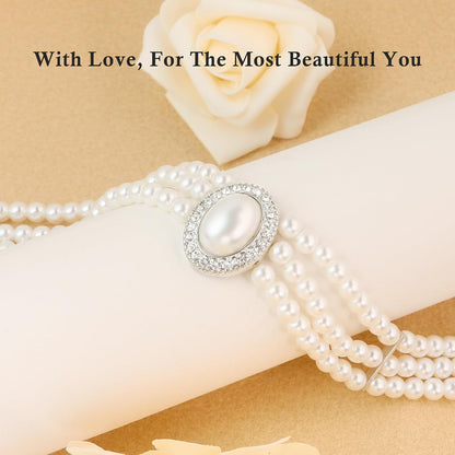 Halloween Pearl Choker Necklace Gothic Blood Pearl Vampire Necklace