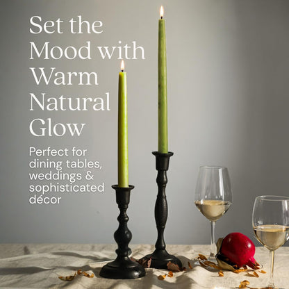 Taper Candles, 12 Inch Terracotta, 2 Count