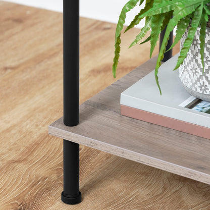 HOOBRO End Table, Small Side Table, Nightstand with 2-Layer Storage Shelves, Sofa Table for Small Spaces, Living Room, Bedroom, Stable Frame, Easy Assembly, Rustic Brown BF09BZ01