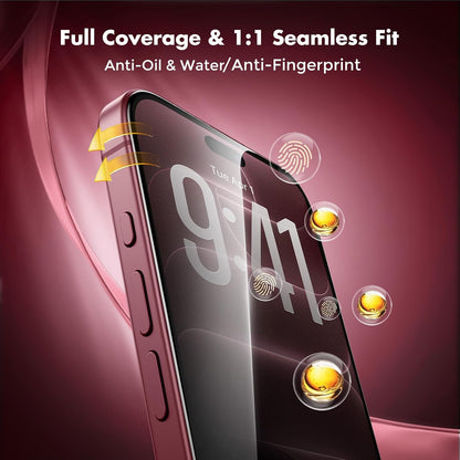 UNBREAKcable Privacy Screen Protector for iPhone 15, Full Coverage