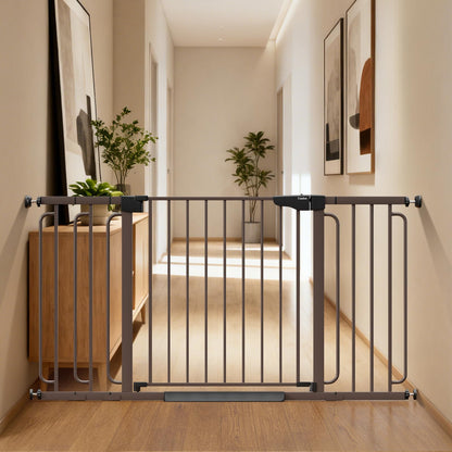 Cumbor 29.7-51.5 in Extra Wide Baby Gate for Stairs, Dog Gate Indoor Black