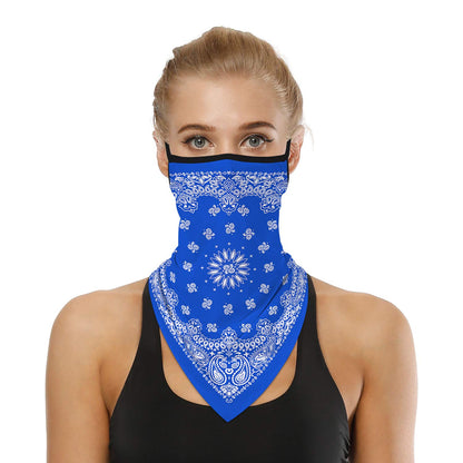 YAYOUREL Neck Gaiter Face Mask Bandanas for Men Women UV Face Scarf Cover Ear Loop Hole Facemask for Fishing Running Cycling