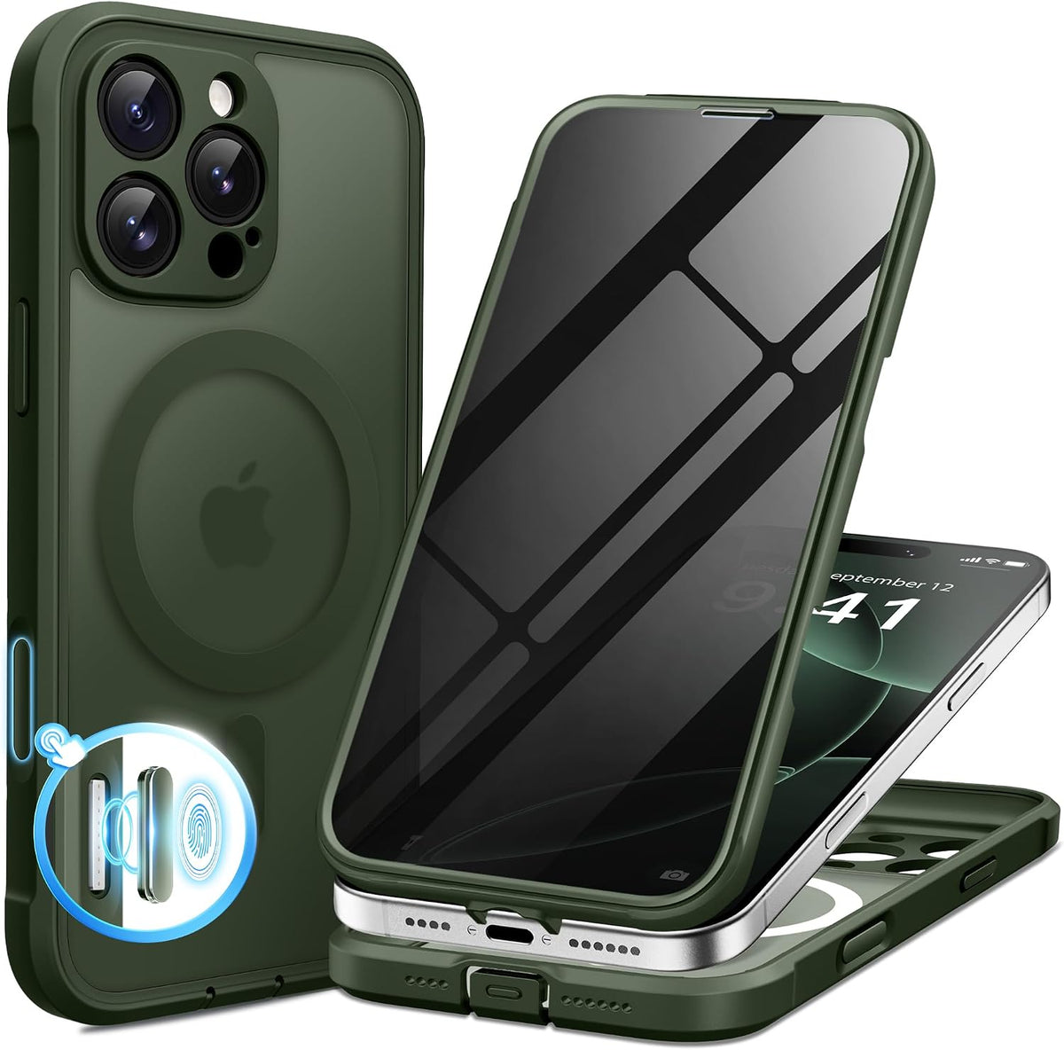 BERFY for iPhone 16 Pro Max Case, Fit for MagSafe