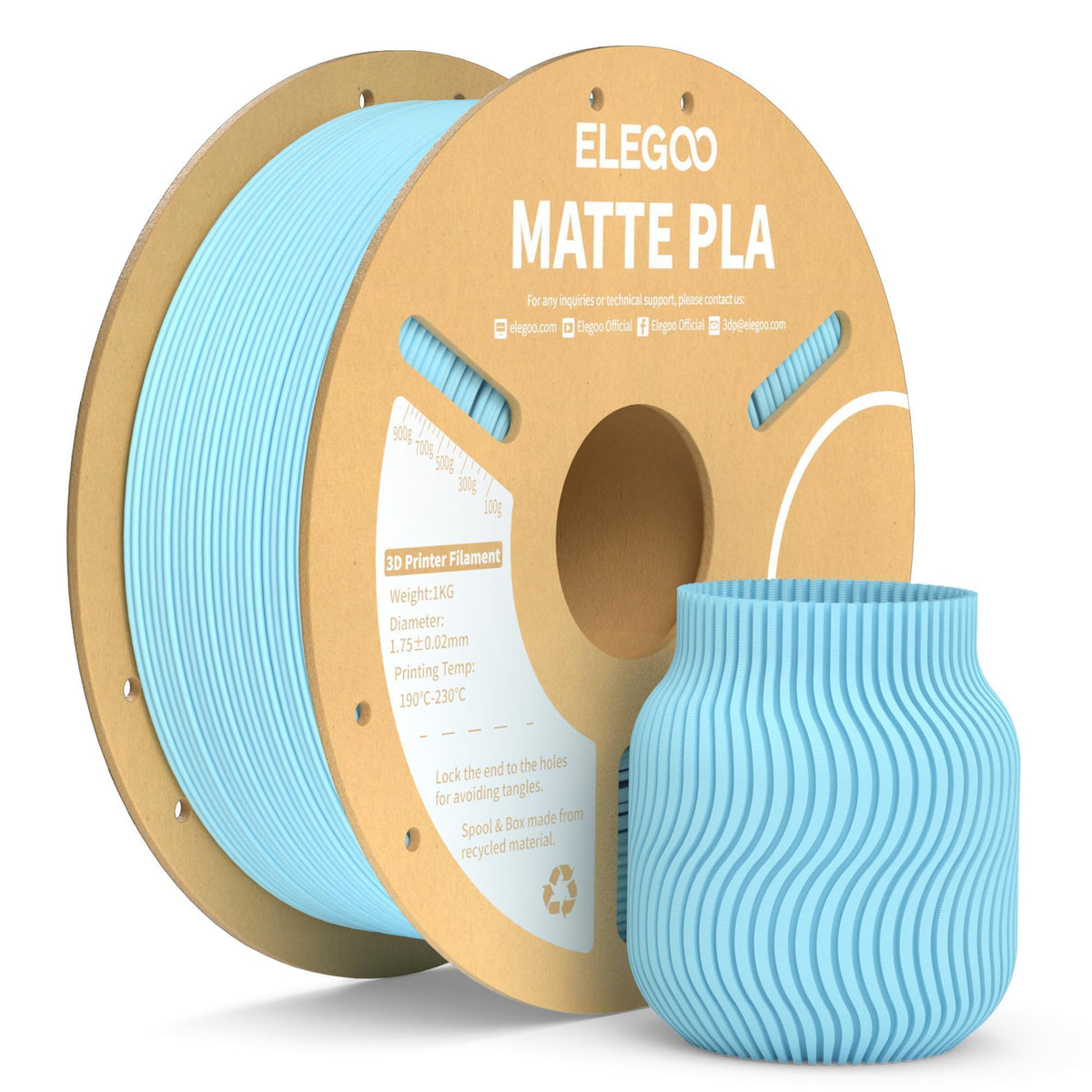 ELEGOO Matte PLA 3D Printer Filament Navy Blue 1KG 1.75mm
