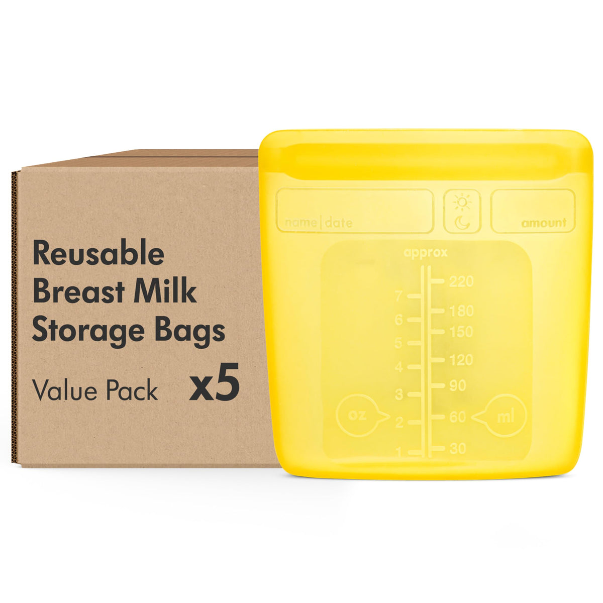 Medela Easy Pour Breast Milk Storage Bags, 200 Count, 7 oz/210 ml