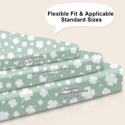 GUNTAIL Baby Crib Sheets for Boys Girls, 2 Pack Fitted Crib Sheet for Standard Crib and Toddler Mattress, Soft Microfiber Baby Sheet 52x28x8in. (Love & Pink)