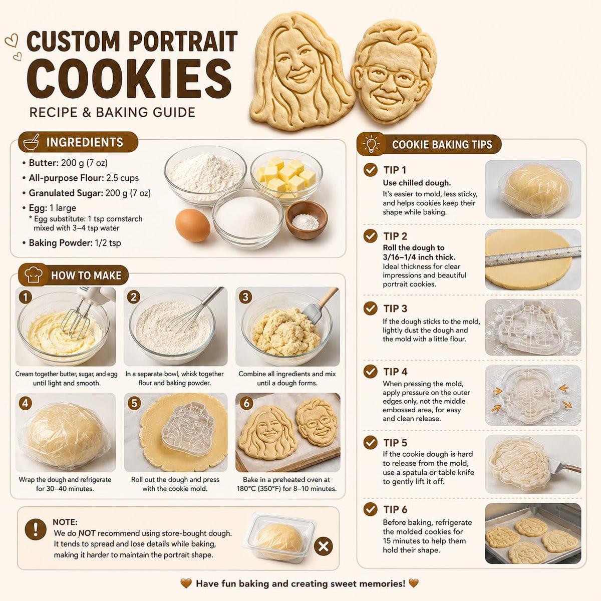 Personalized Cookie Stamp for Family Name Christmas Cookies & Gifts