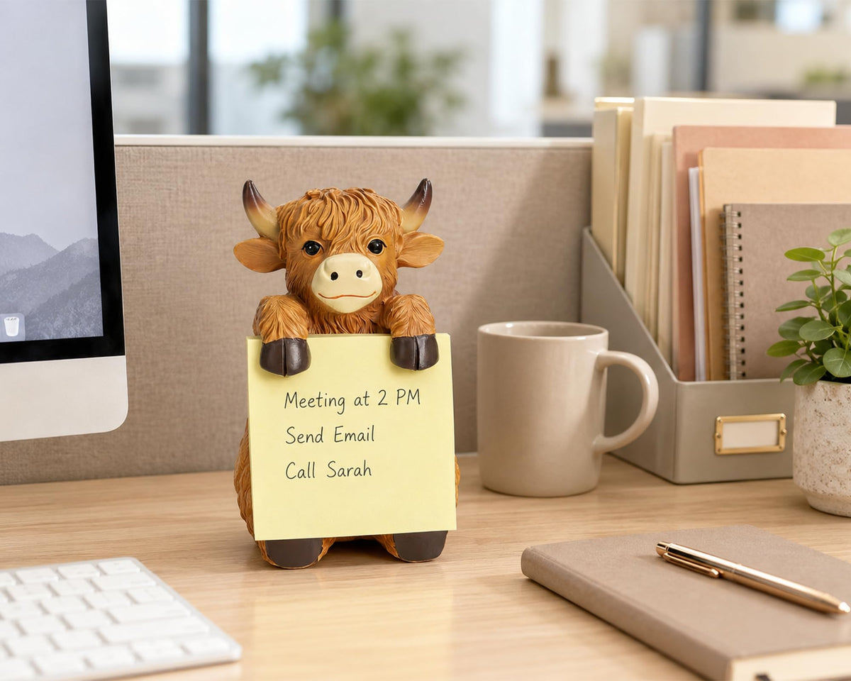 Dog Pop-Up Sticky Note Dispenser for 3x3 in Notes, Black & White