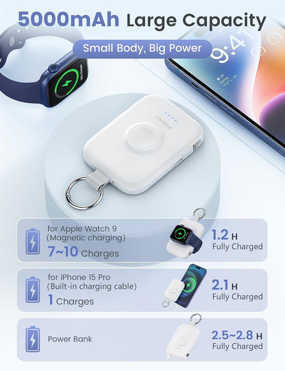 RORRY CharmGo Portable Charger, 5000mAh Portable Charger Power Bank