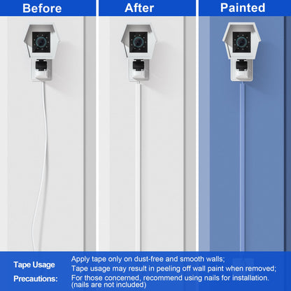 ZhiYo 85" Cord Cover for 1 Wire, Mini White Cord Hider Wall, 0.5"W x 0.3"H