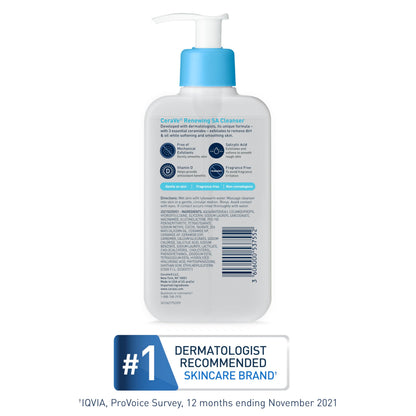 CeraVe Renewing Salicylic Acid Cleanser, Gentle Exfoliating Face Wash, 16oz