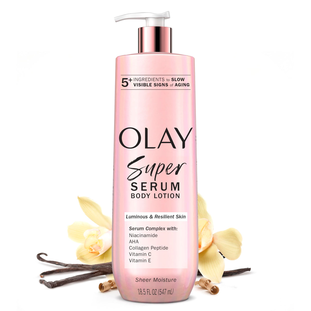 Olay Super Serum Hand & Body Lotion, Luminous & Resilient Skin, 17 fl oz