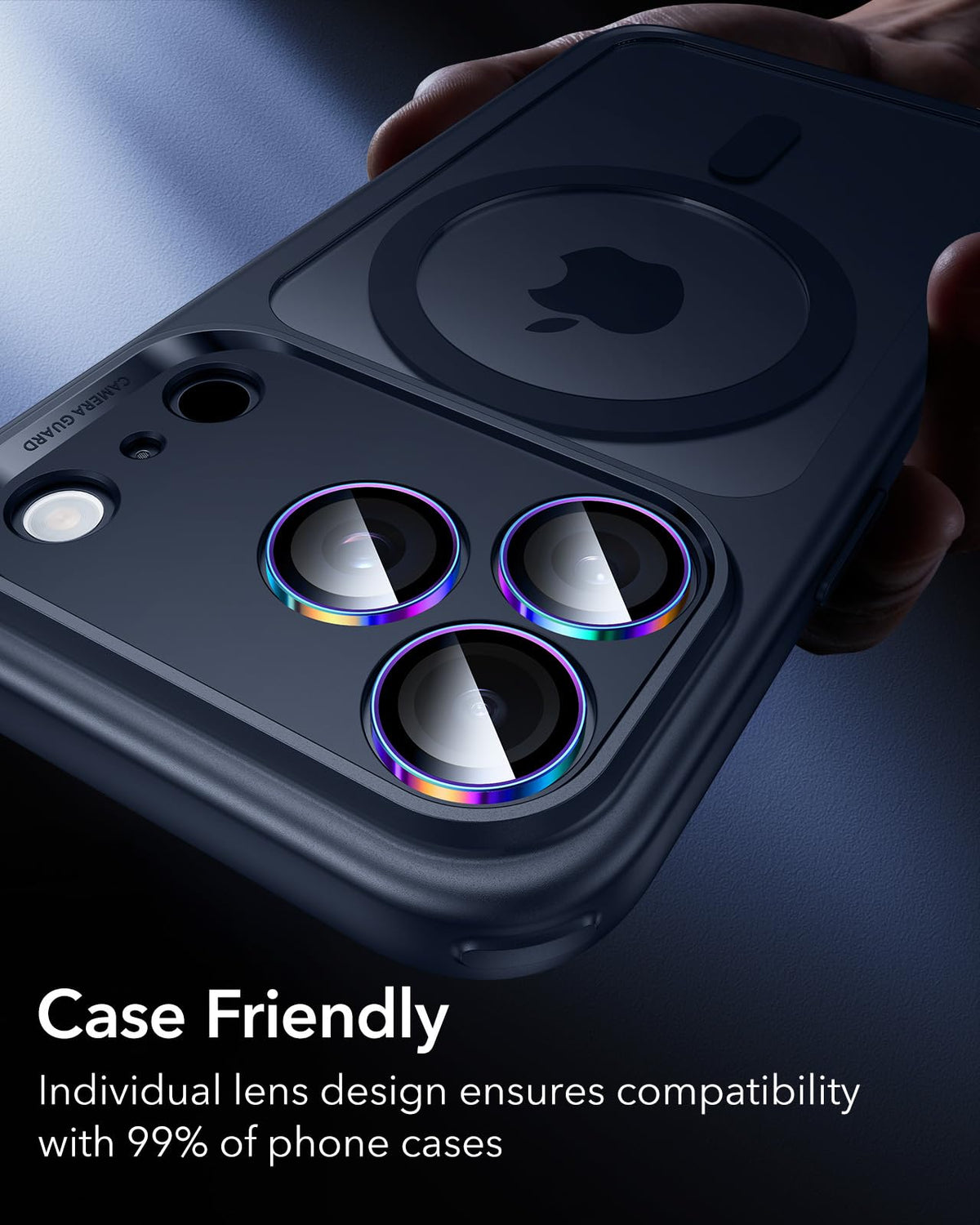 ESR for iPhone 17 Pro Max/17 Pro Camera Lens Protector, 1 Pack, Black