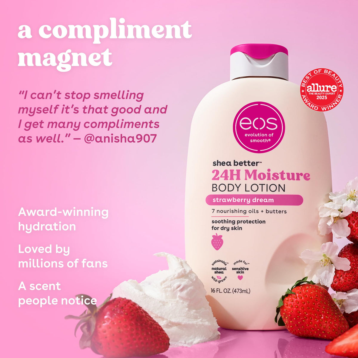 eos Shea Better Body Lotion- Crème de Pistachio, Natural Shea, 16 fl oz