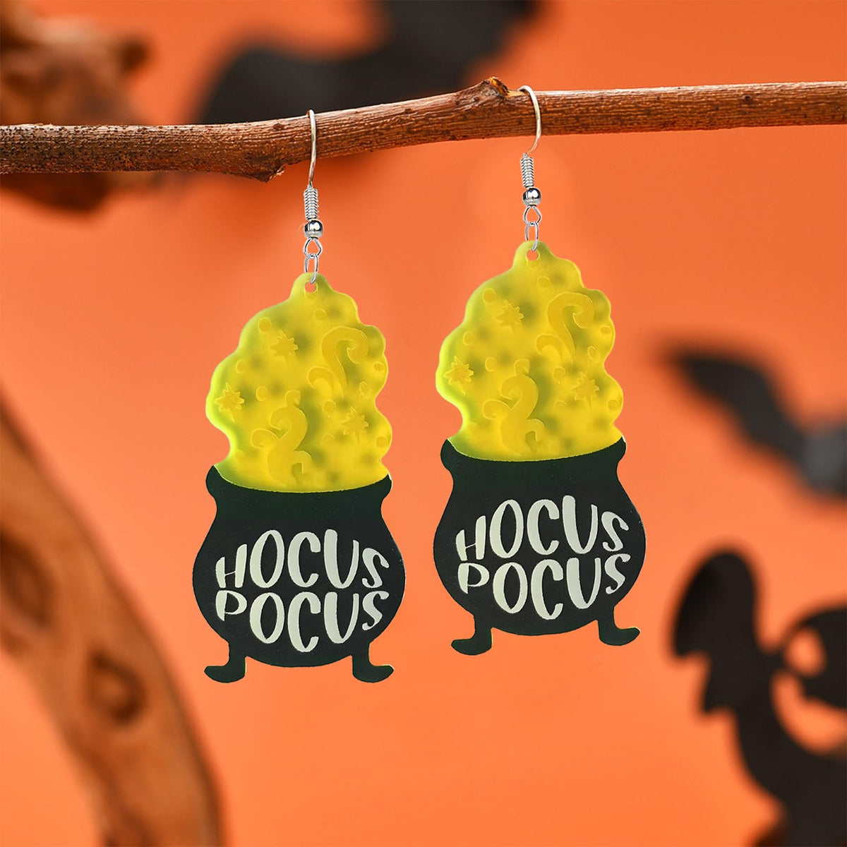 Hocus Pocus Earrings for Women Spooky Witch Halloween Pumpkin Earrings Halloween Accessories Witch Jewelry