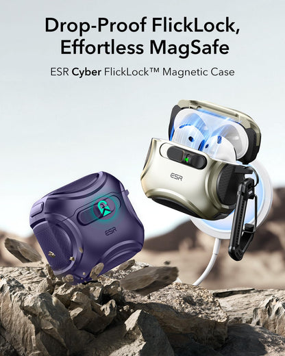 ESR for AirPods 5/4 Case, Compatible with MagSafe, Drop-Proof Lock, Black