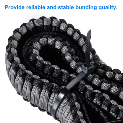 Zip Ties 4 inch (200 Pack), Small Zip Ties with 18 lb Tensile Strength, Black, by Tantti Supply