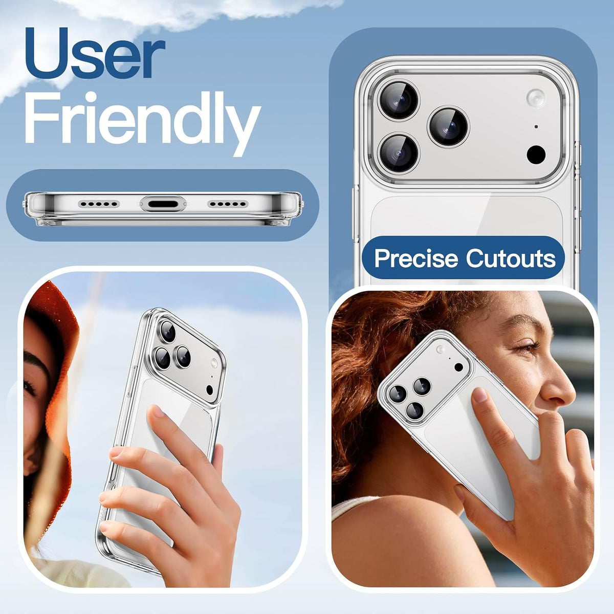 JETech Case for iPhone 17, Anti-Yellowing, Clear