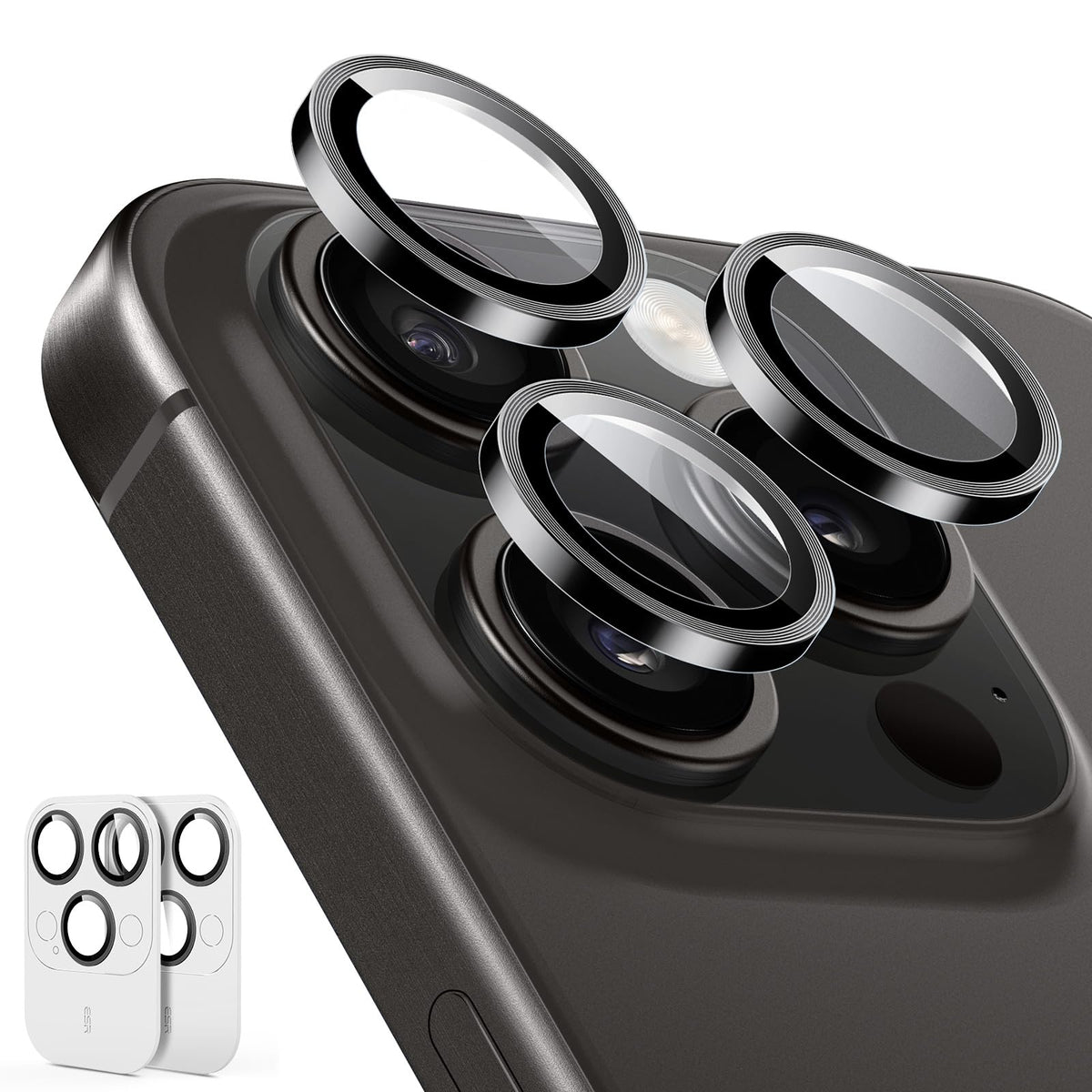 ESR for iPhone 17 Pro Max/17 Pro Camera Lens Protector, 1 Pack, Black