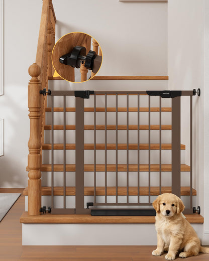 InnoTruth 27-36.6 in Wide Baby Gate for Stairs and Doorways, Black