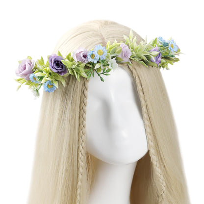 Pink Bohemian Flower Crown, Fairy Babys Breath Flower Headband