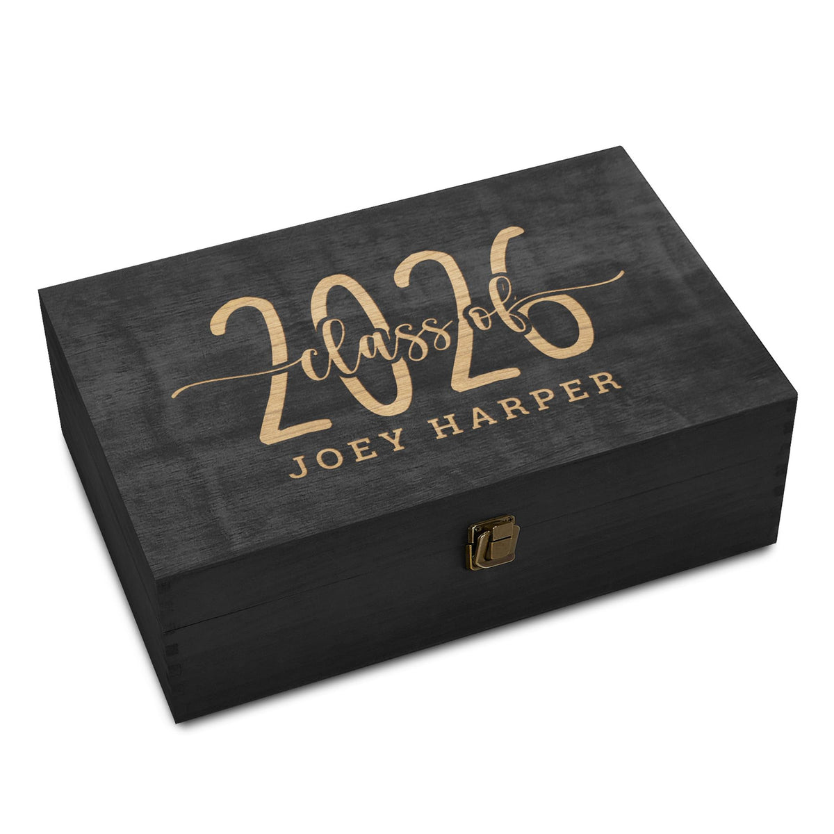 Personalized Wooden Keepsake Box, Custom Engraved Memory Box with Lid