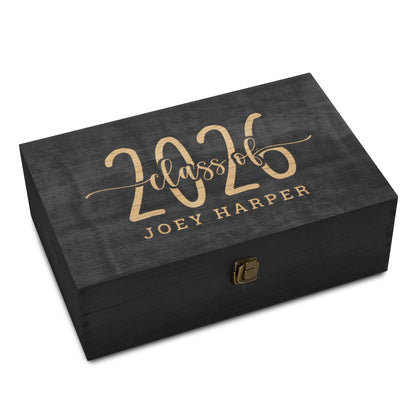 Personalized Wooden Keepsake Box, Custom Engraved Memory Box with Lid