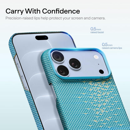 pitaka for iPhone 18 Pro Case 6.3" with Caseless Feeling, Abyss Blue
