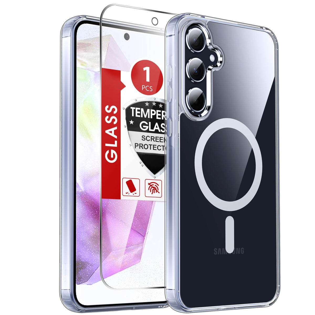 LeYi for Pixel-8A Phone Case: MagSafe Fit & Screen Protector Crystal Clear