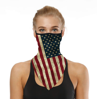 YAYOUREL Neck Gaiter Face Mask Bandanas for Men Women UV Face Scarf Cover Ear Loop Hole Facemask for Fishing Running Cycling