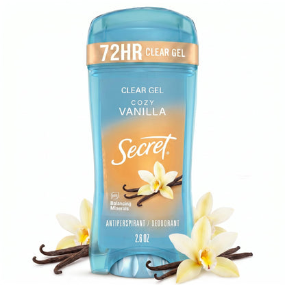 Secret Antiperspirant Deodorant for Women, Cozy Vanilla Scent, 2.6 oz
