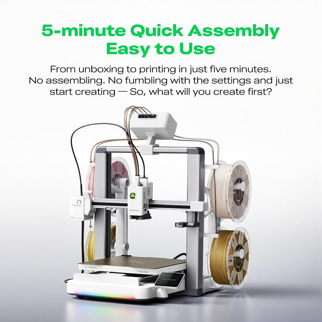 Creality SPARKX i7 Nano Combo 3D Printer Bundle with Hyper RFID PLA Filament 1.75mm Bundle 2KG (Black+White)