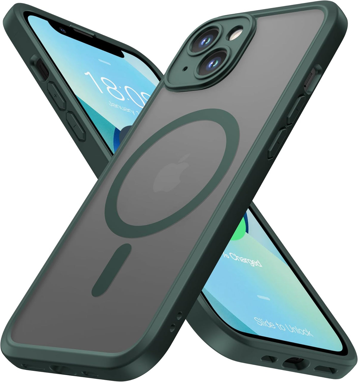 ImpactStrong Magnetic Guard Designed for iPhone 17 Air Case [Camera Protection] [Military Grade Drop Tested] [Compatible with MagSafe] Slim Translucent Matte Phone Case (6.6") - Navy Blue