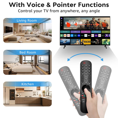 Replacement for Samsung TV Remote, for All 2018-2024 Samsung Remote Control for Smart TV with Voice Control. No Solarcell. 2-Year Warranty.