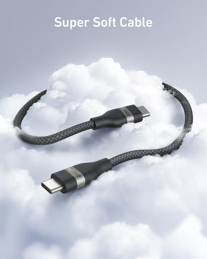 Anker Nano USB C to USB C Cable, 240W Fast Charging Cable (Black, 10ft)