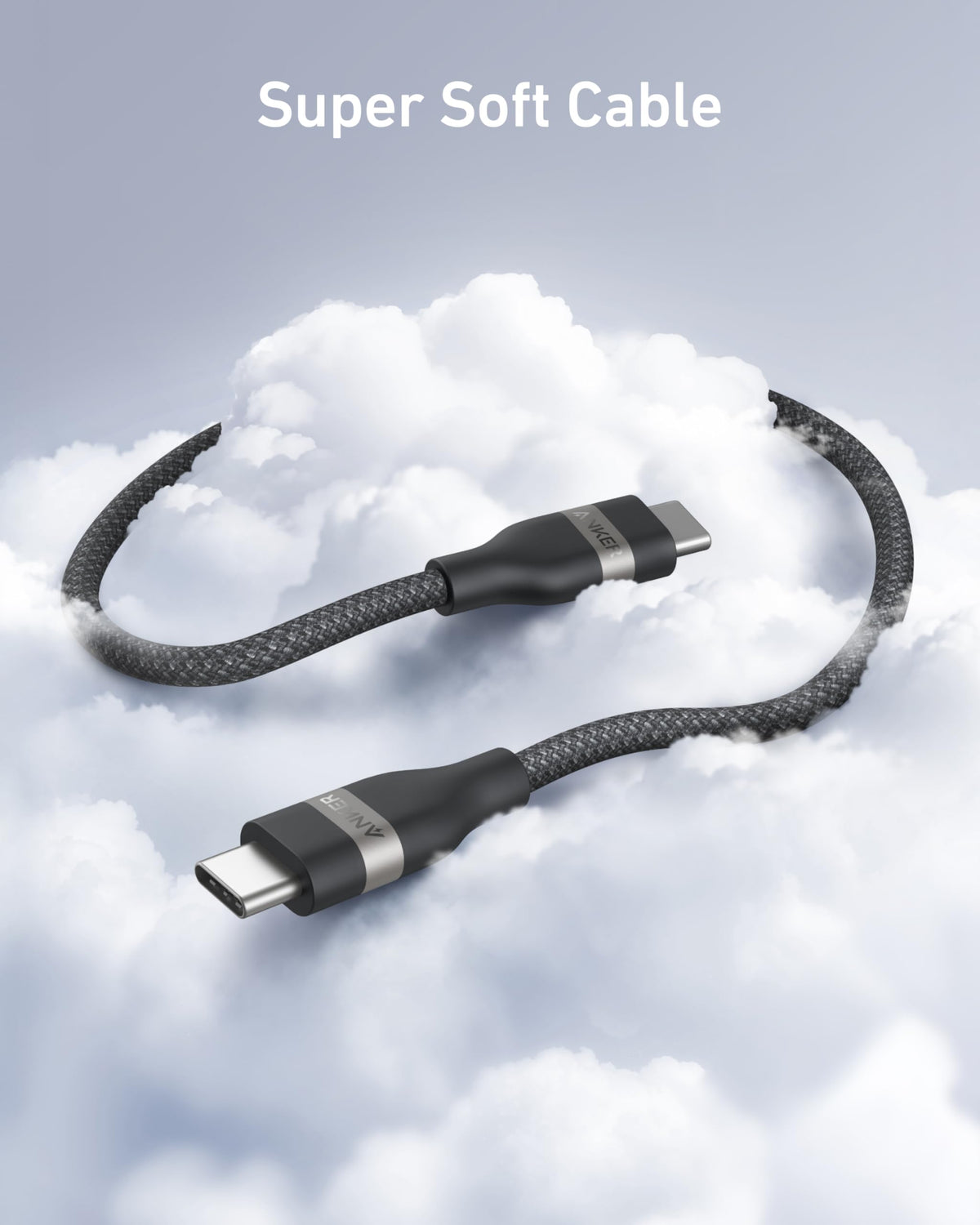 Anker Nano USB C to USB C Cable, 240W Fast Charging Cable (Black, 10ft)