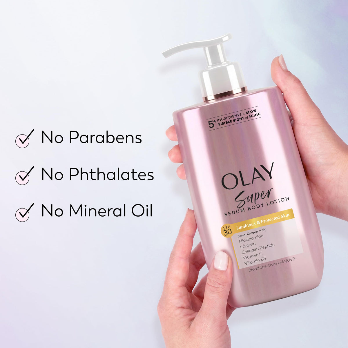 Olay Super Serum Hand & Body Lotion, Luminous & Resilient Skin, 17 fl oz