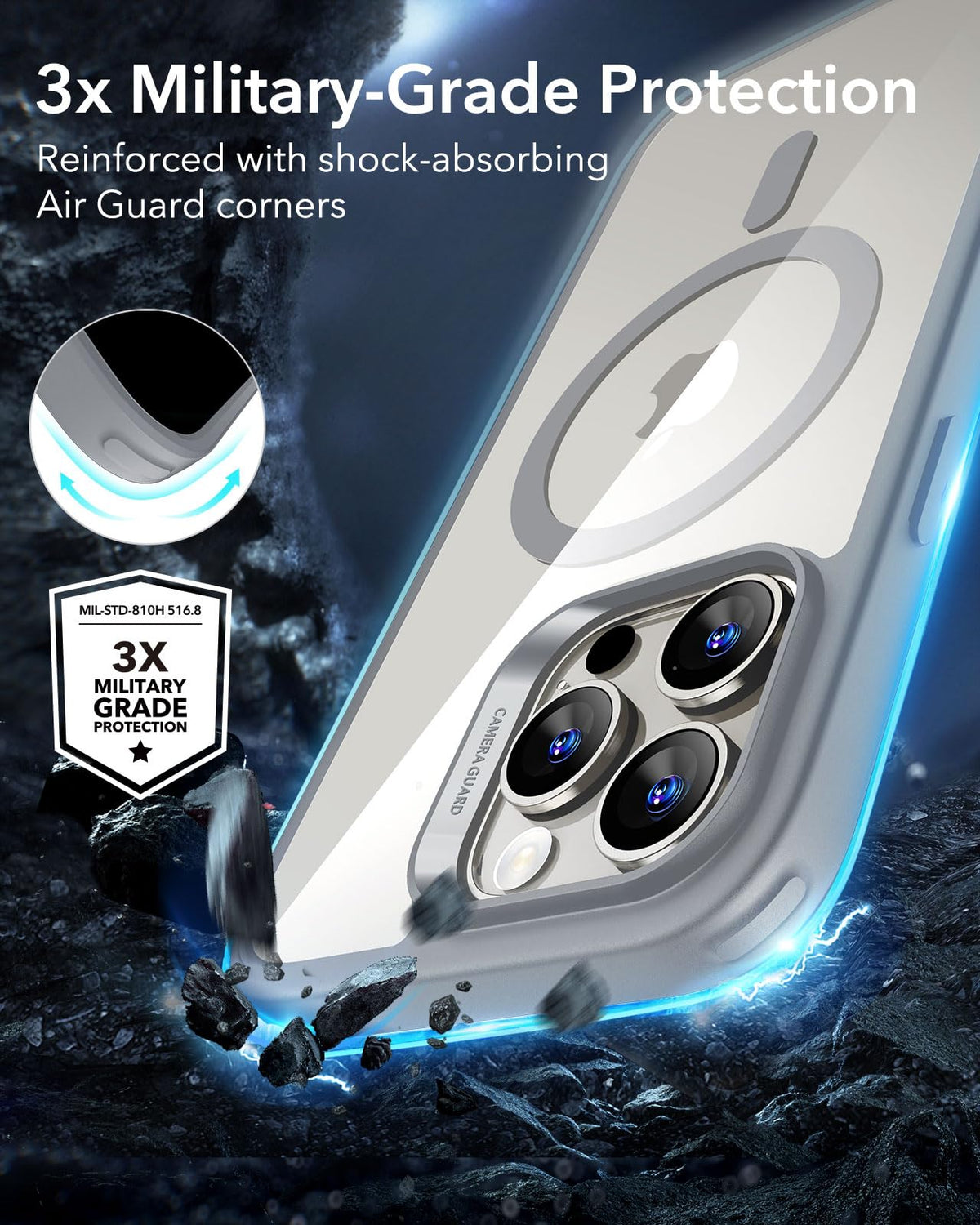 ESR Classic Hybrid for iPhone 16 Pro Max Case, Clear