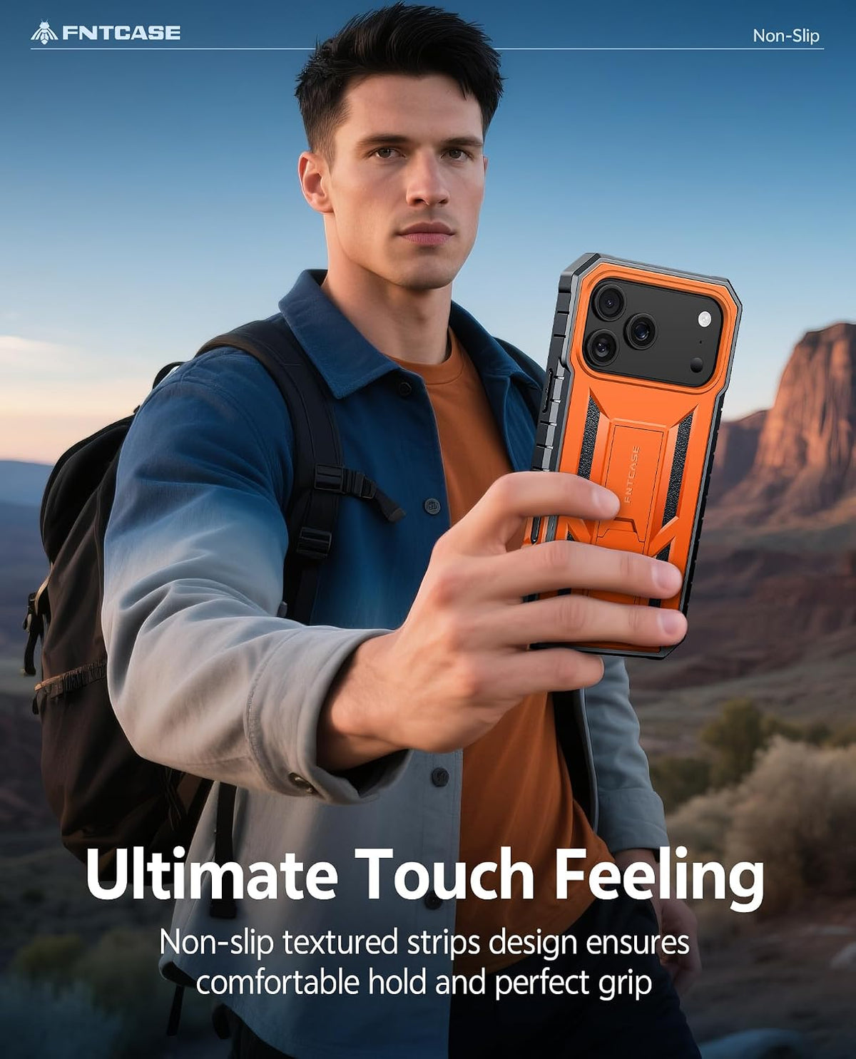 FNTCASE for iPhone 16 Case with Belt Clip and Built-in Screen Protector