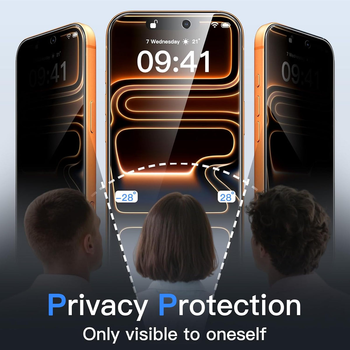 JETech Privacy Screen Protector for iPhone 16 Pro Max, 2-Pack