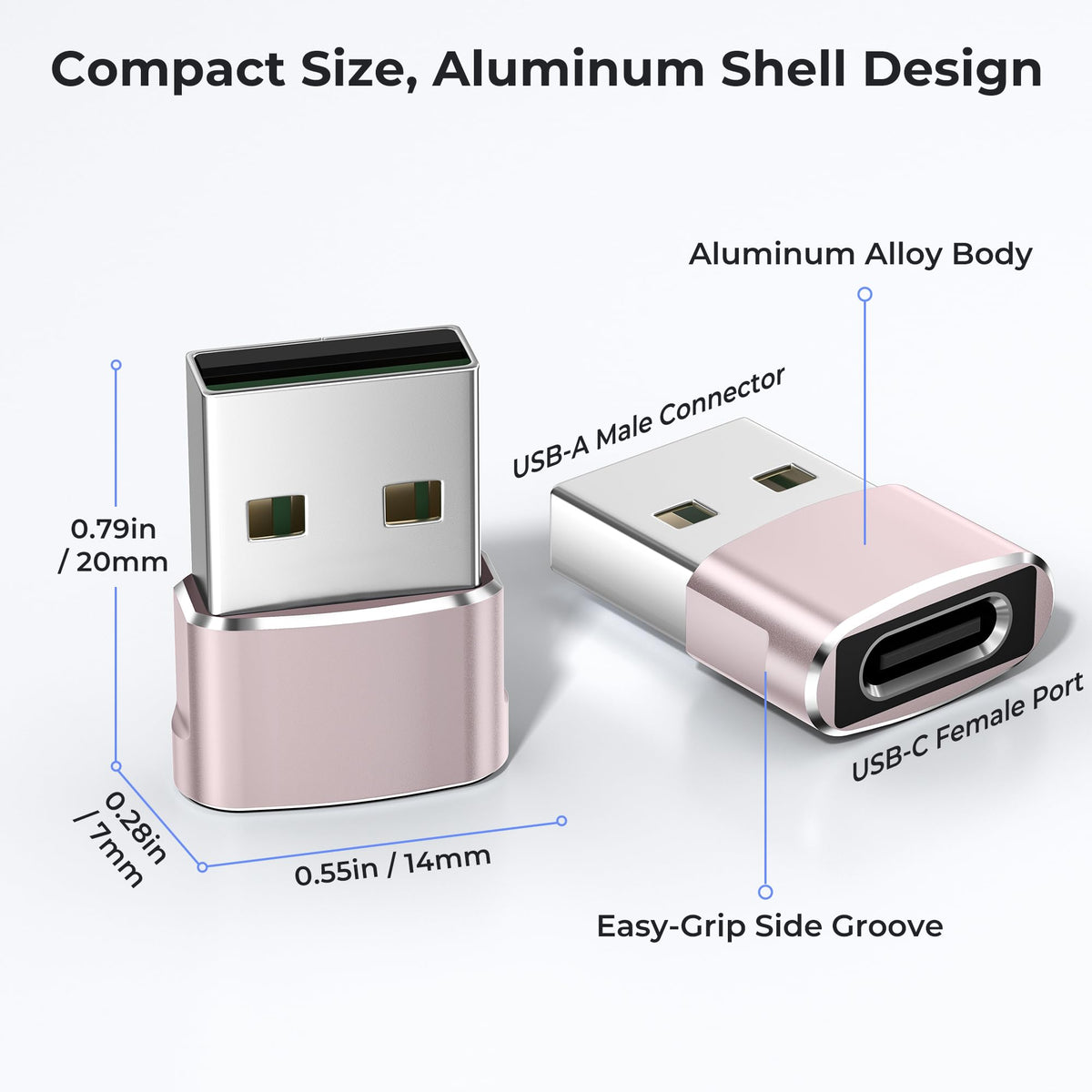 Basesailor USB to USB C Adapter,USBC Female to USB A Male Charger Adapter