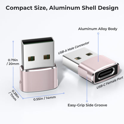 Basesailor USB to USB C Adapter,USBC Female to USB A Male Charger Adapter
